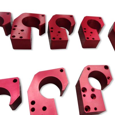 red anodized precision custom parts